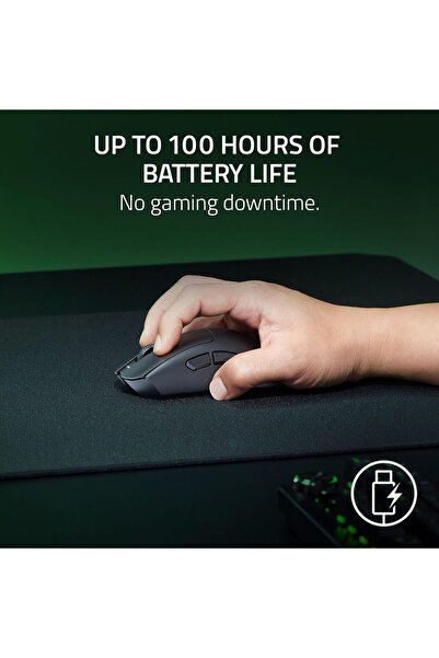 RAZER DeathAdder V3 HyperSpeed Wireless Gaming Mouse - 55g, 26,000 DPI, 100h Battery, 8KHz, Black