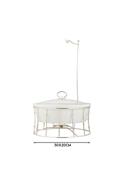 ABAREEK A ceramic food warmer for buffets, used to keep food warm during parties and events.