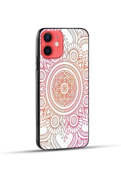 Generic Khalas Protective Motif Case for Apple iPhone 12 - Multi-color, Soft Black Sides