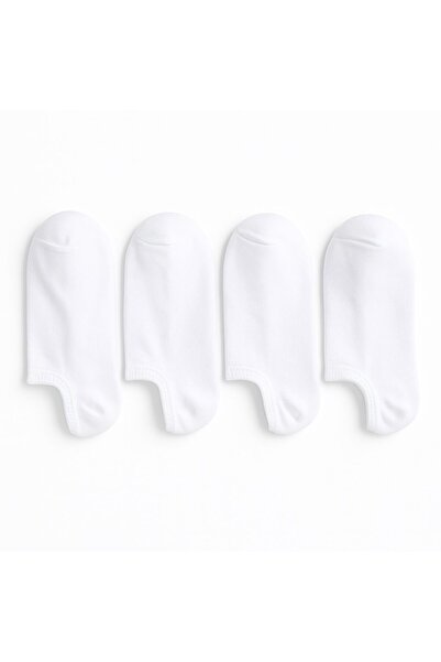 Plus Scorpion Γυναικείες κάλτσες από βαμβακερό αόρατο υλικό σετ 4 τεμαχίων – Μαύρο / Λευκό / Μικτό χρώμα – Αντιολισθητικές με σιλικόνη, ιδιότητας εξασφάλισης από τον ιδρώτα