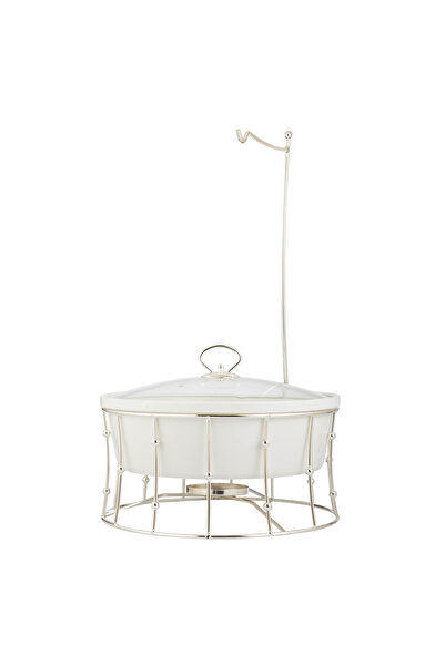 ABAREEK A ceramic food warmer for buffets, used to keep food warm during parties and events.