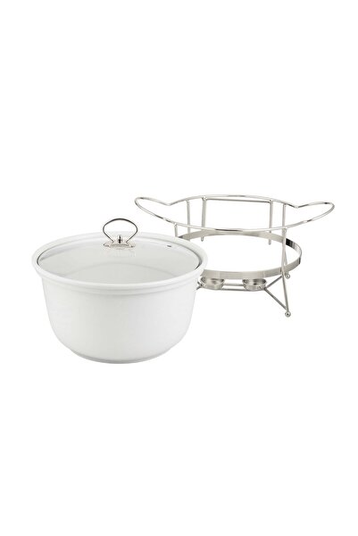 ABAREEK A ceramic food warmer for buffets, used to keep food warm during parties and events.