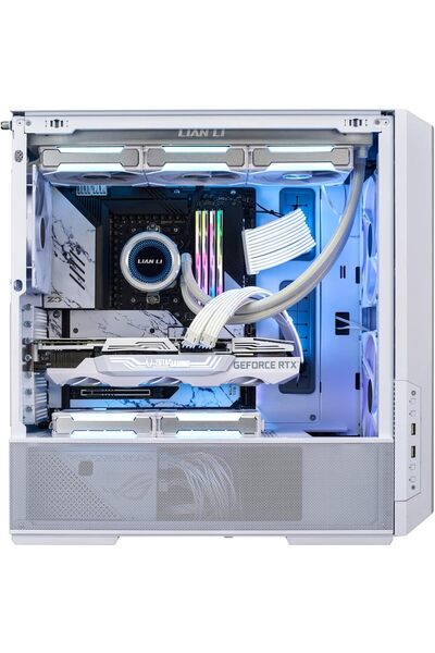 Lian Li Lancool 216 E-ATX Mid-Tower Gaming PC Case - White, RGB, 2×160mm & 1×140mm Fans