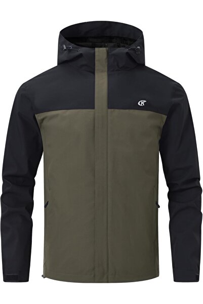 HUAYEE Huayuzh Men's Softshell Jacket — Waterproof, Breathable, Windproof Hooded Outdoor Jacket Green XL