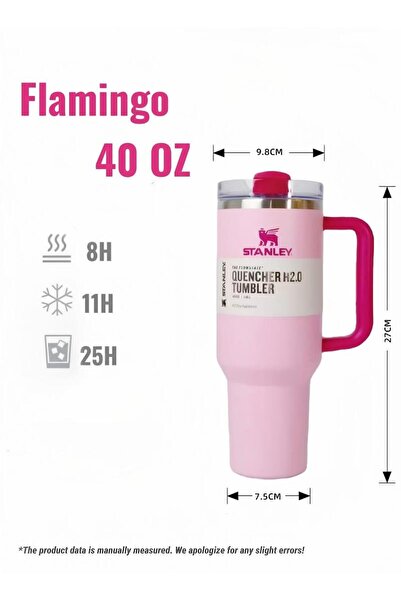 Stanley Quencher H2.0 FlowState Stainless Steel Vacuum Insulated Tumbler 1.18L Cherry Blossom Pink