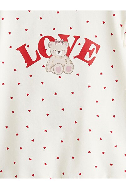 LC Waikiki Lcw Baby Crew Neck Ruffle Detailed Baby Girl Sweatshirt