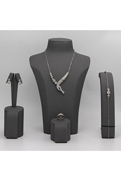 Generic Luxury silver alternative to gold, studded with zircon