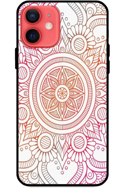 Generic Khalas Protective Motif Case for Apple iPhone 12 - Multi-color, Soft Black Sides
