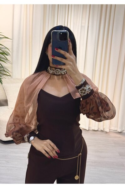 SELSAL Embroidered pants and blouse set