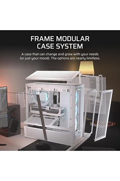 Corsair 4000D RS ARGB ATX Mid-Tower PC Case, High Airflow, 3 x RS ARGB Fans, White