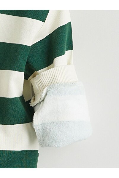 LC Waikiki Lcw Baby Striped Baby Boy Thick Sweatshirt