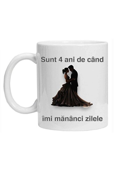 CRD PRINT Personalized Ceramic Mug with print 'It's been 4 years since you eat my days', 330 ml