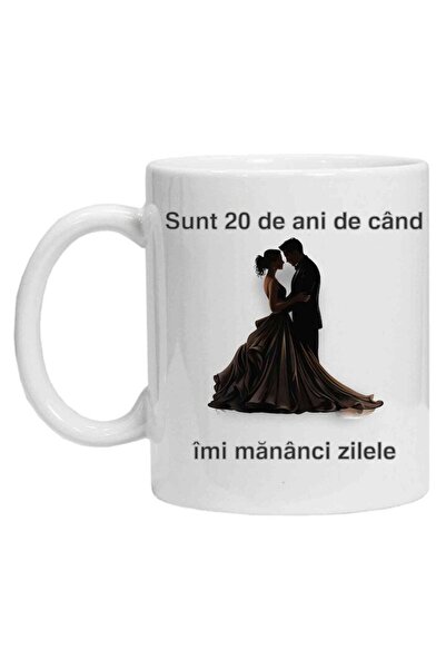 CRD PRINT Personalized mug with print "It's been 20 years since you've been eating my days", White, Ceramic, 3