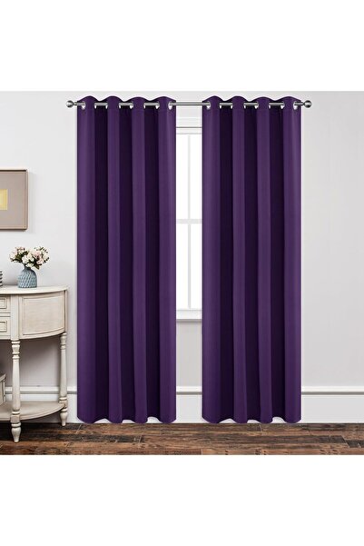 JOYDECO Perdele opace pentru interior, 2 bucăți, lățime 140 x înălțime 245