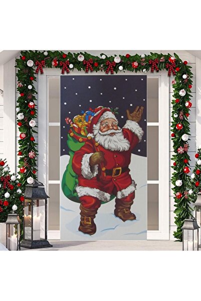 PROMISEBACKDROP2 زينة باب مرنة مقاس 190×75 سم، غطاء باب من القماش، ديكور عيد ...