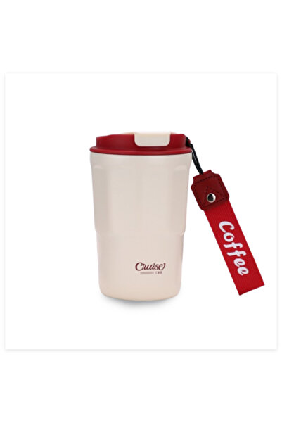 Okadi 350ml Insulated Coffee Mug with Fabric Holder - Double Insulated Thermal Coffee Cup with Leak-Proof Design