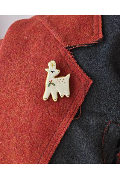 Aterra Studyo Seramik Geyik Broş