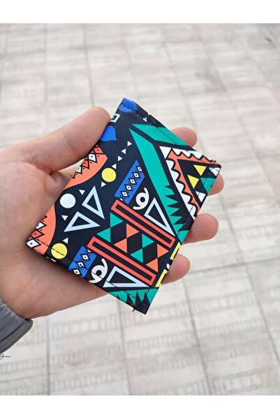 JANJAN Ethnic Patterned Sports Wallet, Kilim Patterned Wallet, Children's Wallet, Fabric Wallet