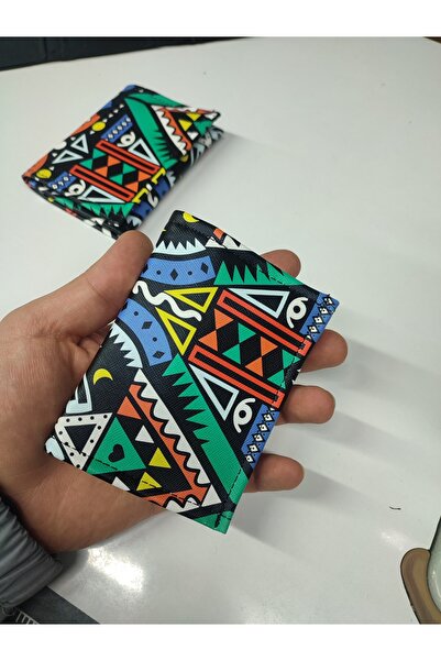 JANJAN Ethnic Patterned Sports Wallet, Kilim Patterned Wallet, Children's Wallet, Fabric Wallet