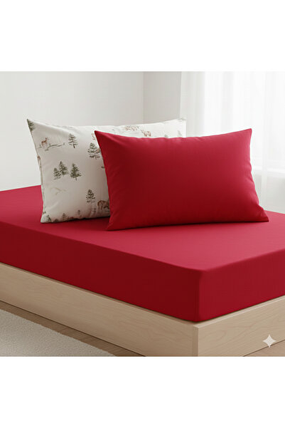 ELEGANCEHOME Flannel, Snow, 100% Cotton, Single, Fitted Sheet Set