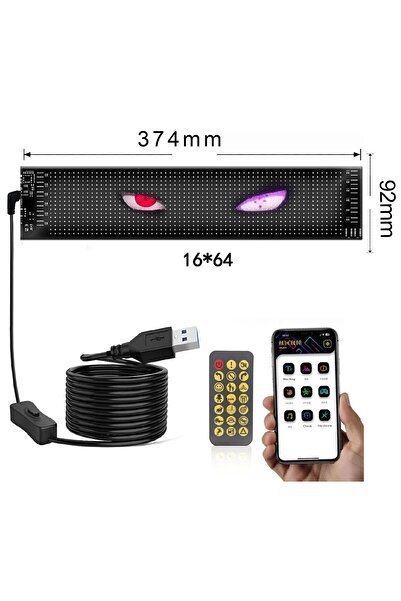 mumtaz sa LED Flexible Rear Window Display Light for Trucks & Cars, Dynamic Blinking Eye Tail Light