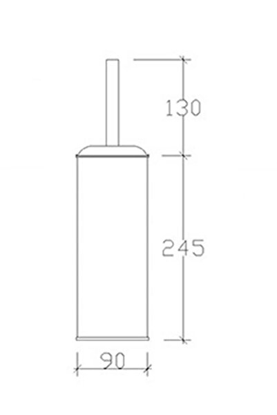 MegaVitrin Tema Role Toilet Brush Chrome |   Stainless Steel 304 Quality Wc Brush Holder Bathroom Cleaning Accessory