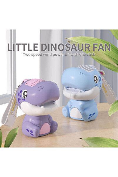 Generic Cute Dinosaur Portable Fan, USB Rechargeable Mini Fan, 2-Speed Personal Fan for Kids & Adults