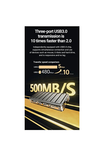 AWEI HUB-2 6-in-1 Docking Station, 5Gbps, 4K30Hz HDMI, 100W PD, Gray