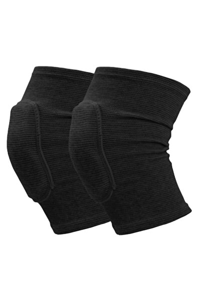 crt Set of 2 Elastic Knee Pads for Children - Max Sport, Handball/Volleyball/Basketball, Unisex, Bla
