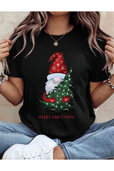 Sarah's Boutique Women's T-shirt – 100% cotton – Merry Christmas "Santa Claus"