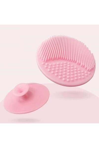 SUPER TRENDS Set of 2 Soft Silicone Baby Brushes for Removing Crusts Hypoallergenic Milk Pink Blue