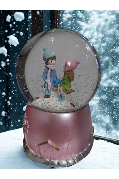 Marla Sevgiliye Romantik Hediye Müzikli Kar Küresi Büyük Boy