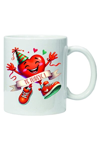 CRD PRINT Personalized mug with message "I love you" model 4, 330ml, white