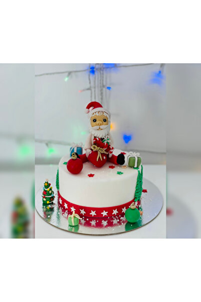 FigurinArt Sugar paste cake figurine - Santa Claus - Handmade