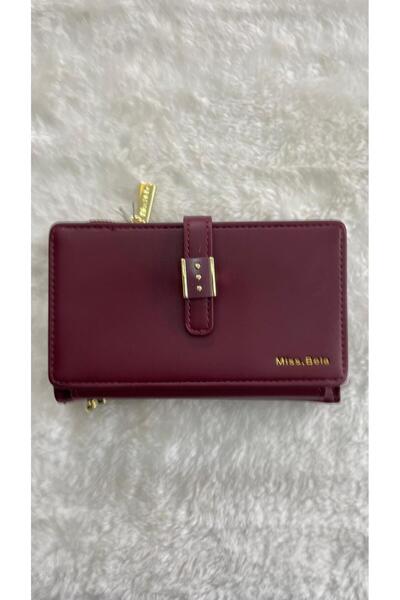 BLACK Women's Wallet with Wrist Strap and Card and Coin Compartments