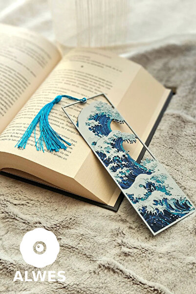AlwesStore Büyük Dalga Kitap Ayracı - Elit Kitap ayracı - Püsküllü Ayraç
