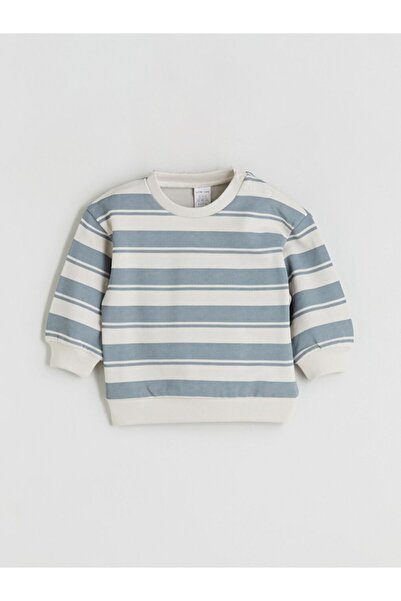 LC Waikiki Lcw Baby Crew Neck Striped Baby Boy Sweatshirt and Sweatpants