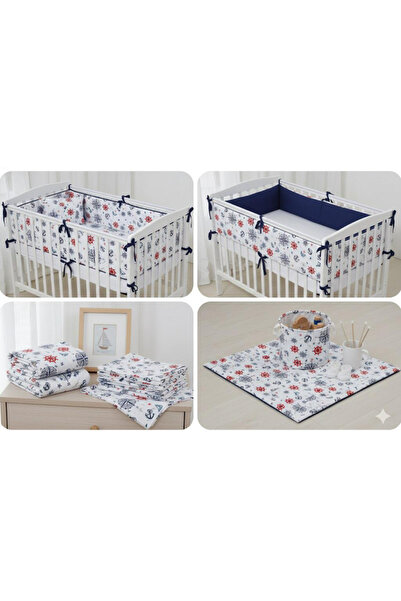 SerSev Sailor Anchor & Rudder Patterned Cotton Bedding Fabric 100*240 cm Meter Sheet Pillow Home Fabric