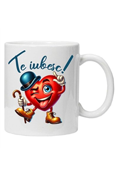 CRD PRINT Personalized mug with message "I love you" - model 2, 330ml, white