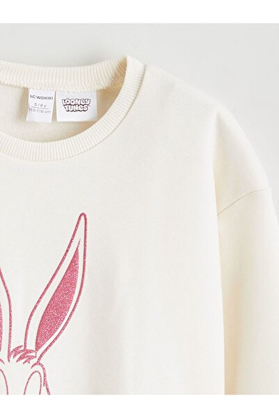 LC Waikiki Lcw Kids Bugs Bunny Printed Girls' Sweatshirt and Leggings