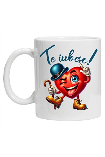 CRD PRINT Personalized mug with message "I love you" - model 2, 330ml, white