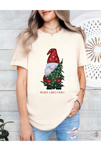 Sarah's Boutique Women's T-shirt – 100% cotton – Merry Christmas "Santa Claus"