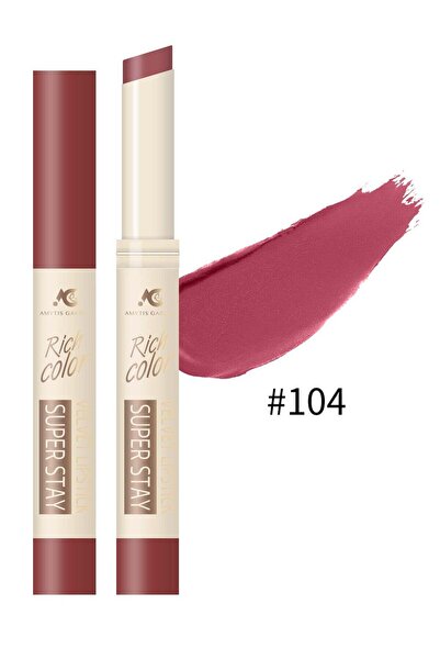 AMYTIS GARDEN أحمر شفاه سوبر ستاي - لون غني يدوم طويلاً مع تأثير الفيلر والبو...