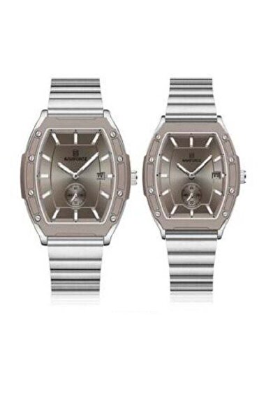 Naviforce Classic Barrel Shape Dial Chronograph Date Display Watch For Couple NF8068