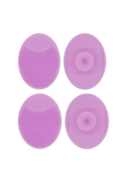 SUPER TRENDS Set of 2 Soft Silicone Baby Brushes for Removing Crusted Milk Hypoallergenic Purple