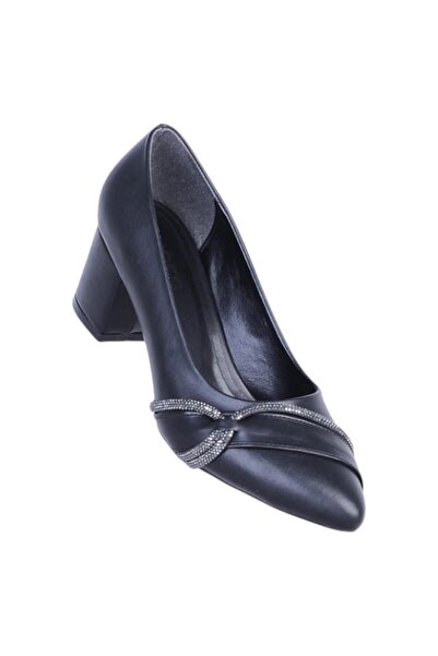 Ayakcenter Pantofi cu toc de 7 cm pentru femei Pino3 negri