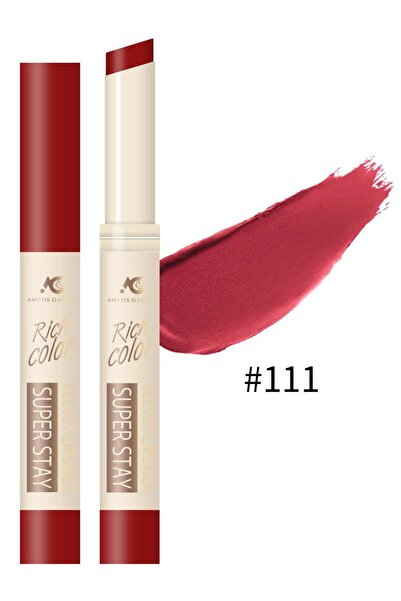AMYTIS GARDEN أحمر شفاه سوبر ستاي - لون غني يدوم طويلاً مع تأثير الفيلر والبو...