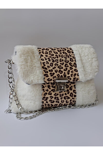 fetyanna Leopar Furry Bag – El Yapımı Zincir Askılı Kadın Çanta