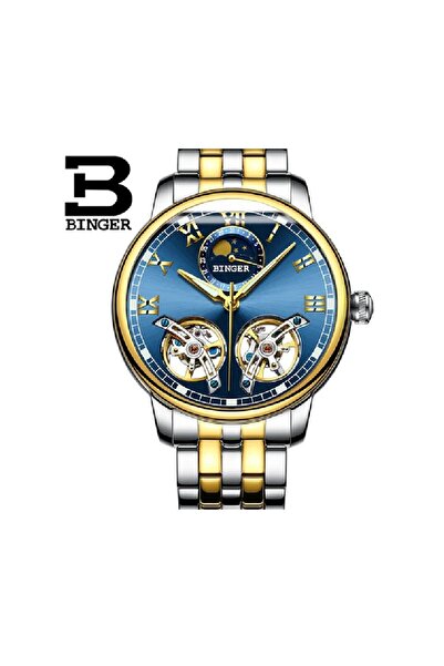 BINGER Binger Swiss Moon Phase Mechanical Watch, Model Number B-8607M-1