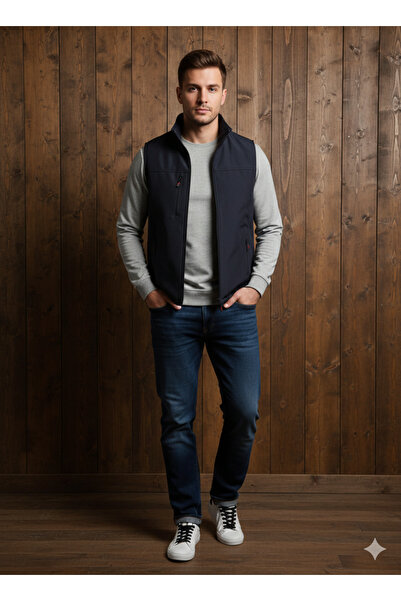 wishne Erkek Antrasit/Gri Su ve Rüzgar Geçirmez Softshell Outdoor Yelek